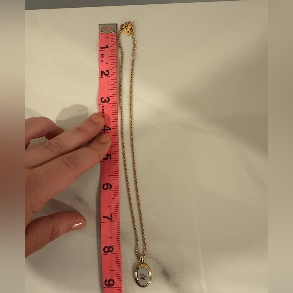 Vintage Dior Logo Oval Necklace - Picture 14 of 14